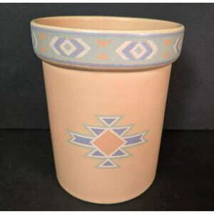 Vintage 80s TREASURE CRAFT Southwest Utensil Jar Canister Holder Vase Rare